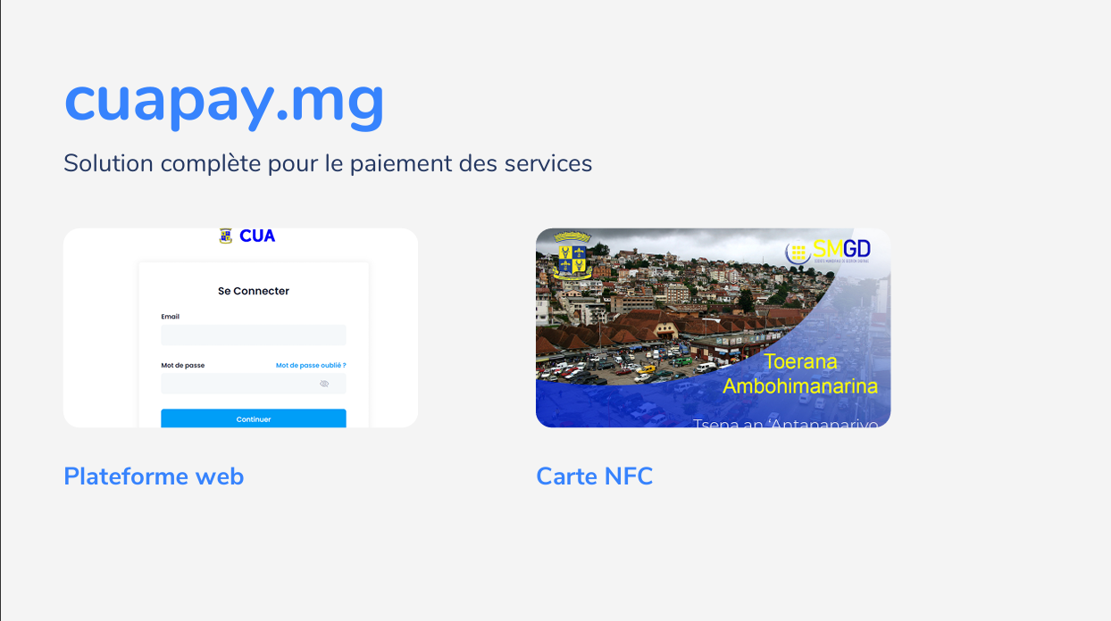 Interface de la plateforme SMGD